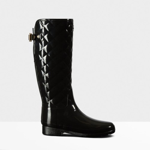 Hunter Refined Slim Fit Adjustable Quilted Tall Wellies (T980L) Ireland